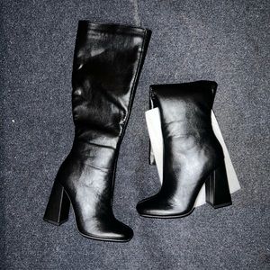 Black knee high boots